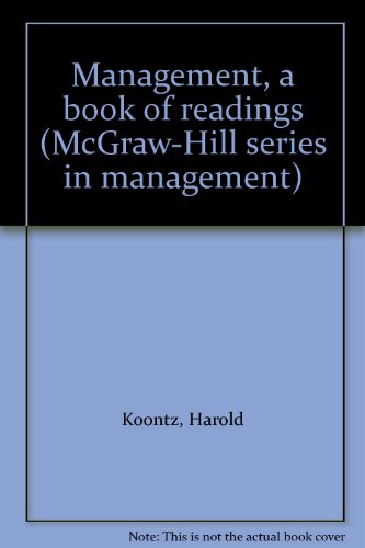 Stock image for Management, a book of readings (McGraw-Hill series in management) for sale by SecondSale