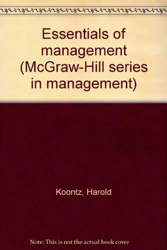 Imagen de archivo de Essentials of management (McGraw-Hill series in management) a la venta por HPB-Red