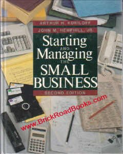 Beispielbild fr Starting and Managing the Small Business zum Verkauf von Wonder Book