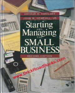 Imagen de archivo de Starting and Managing the Small Business a la venta por Wonder Book