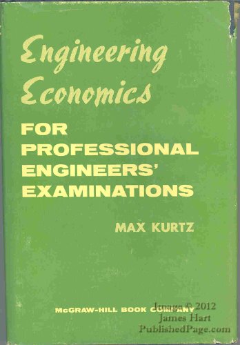 9780070356702: Engineering Economics For Professional Engineers' Examinations