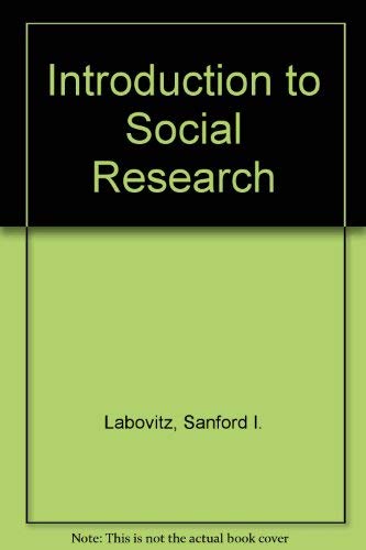 Imagen de archivo de Introduction to Social Research a la venta por Mispah books