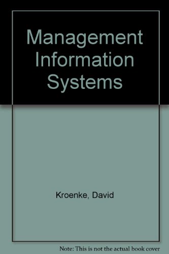 Imagen de archivo de Management Information Systems a la venta por BookHolders