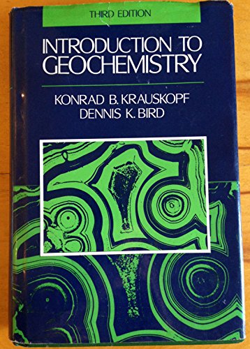Beispielbild fr Introduction To Geochemistry - 3rd Edition zum Verkauf von Front Cover Books