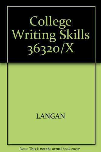 9780070362864: College Writing Skills 36320/X