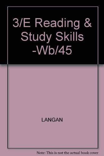 Reading and Study Skills, Form B (9780070363120) by Langan, John