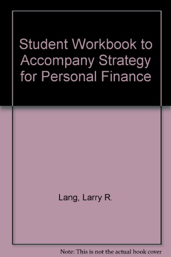 9780070363199: Student Workbook to Accompany Strategy for Personal Finance