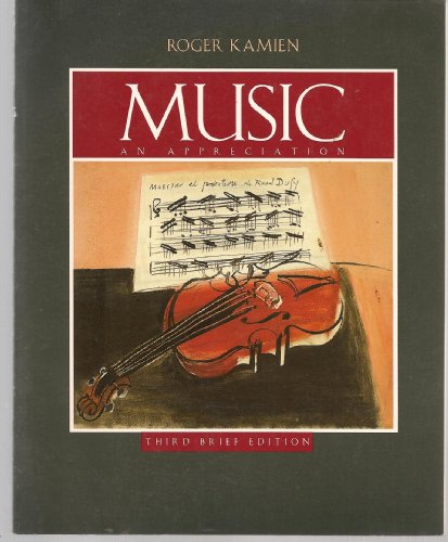Imagen de archivo de Music : An Appreciation a la venta por Better World Books