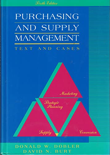 Stock image for Purchasing and Supply Management : Text and Cases for sale by Better World Books