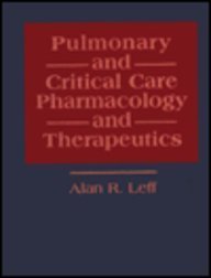 Imagen de archivo de Pulmonary and Critical Care Pharmacology and Therapeutics a la venta por HPB-Red