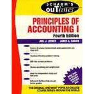 Stock image for Schaum's Outline of Theory and Problems of Principles of Accounting (Schaum's Outline Series) (Pt. 1) for sale by Wonder Book