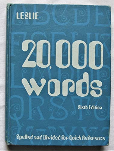 Stock image for 20,000 words for stenographers, students, authors, and proofreaders for sale by BookHolders