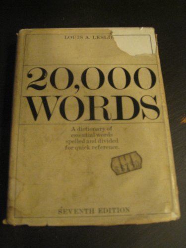 Stock image for 20,000 Words: Spelled and Divided for Quick Reference for sale by Hippo Books
