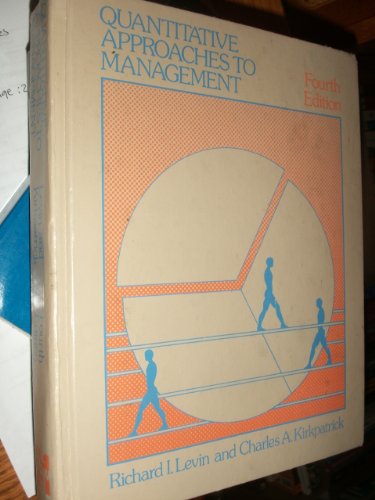 Imagen de archivo de Quantitative Approaches to Management a la venta por HPB-Red