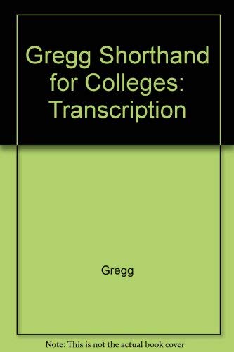 Stock image for Gregg Shorthand for Colleges: Transcription (Environmental Biotechnology) for sale by Wonder Book