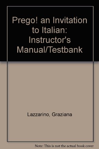 9780070377264: Instructor's Manual/Testbank (Prego! an Invitation to Italian)