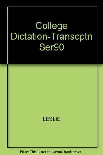 9780070377653: College Dictation-Transcptn Ser90