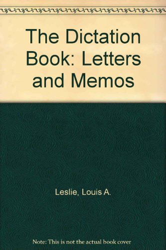 Stock image for The Dictation Book: Letters and Memos (Series 90) for sale by HPB-Red