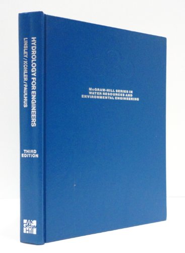 Imagen de archivo de Hydrology for Engineers (McGraw-Hill Series in Water Resources and Environmental Engineering) a la venta por Alien Bindings