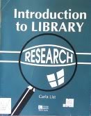 Imagen de archivo de Introduction to Library Research (College Custom Series) a la venta por Wonder Book