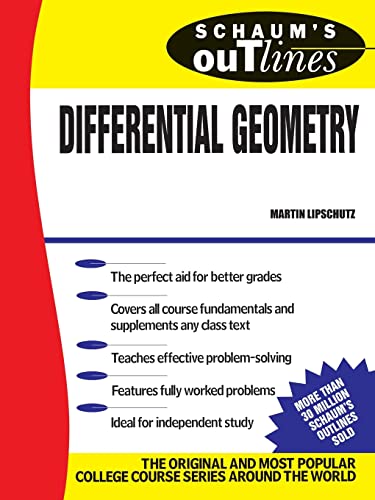 Beispielbild fr Schaum's Outline of Differential Geometry (Schaum's Outline Series) zum Verkauf von Monster Bookshop