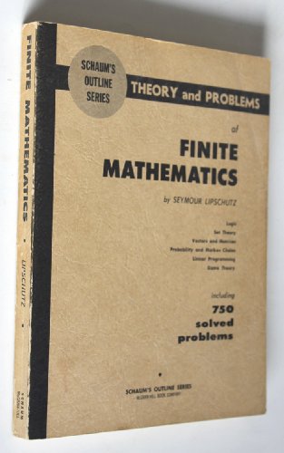 Stock image for Schaum's Outline of Finite Mathematics for sale by Wonder Book