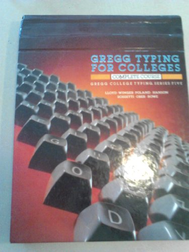 Imagen de archivo de Gregg Typing for Colleges: Complete Course a la venta por ThriftBooks-Dallas