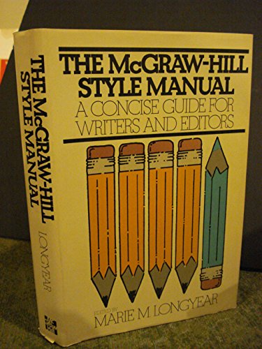 9780070386761: McGraw Hill Style Manual: Concise Guide for Writers and Editors