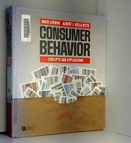 Imagen de archivo de Consumer Behavior : Concepts and Applications a la venta por Better World Books: West