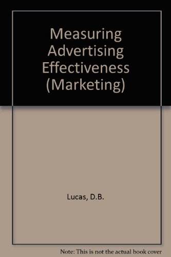 Imagen de archivo de Measuring Advertising Effectiveness a la venta por ThriftBooks-Dallas