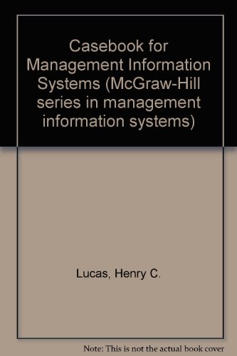 Beispielbild fr A Casebook for Management Information Systems (McGraw-Hill Series in Management Information Systems) zum Verkauf von Wonder Book