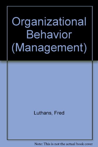 Imagen de archivo de Organizational Behavior (Management) a la venta por Wonder Book