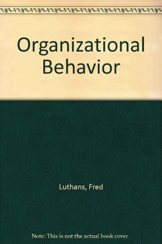 Imagen de archivo de Organizational Behavior a la venta por HPB-Red
