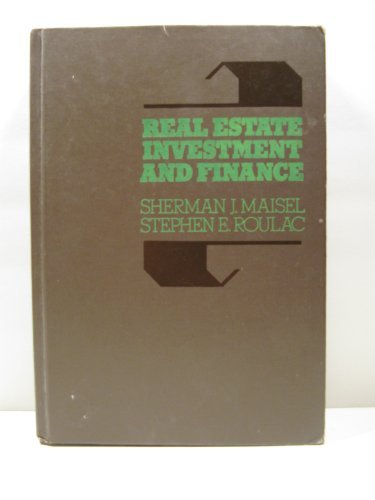 Imagen de archivo de Real Estate Investment and Finance a la venta por Top Notch Books