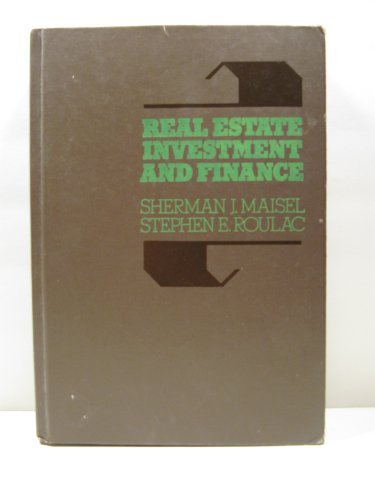 Real Estate Investment and Finance (9780070397309) by Maisel, Sherman J.