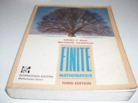 9780070397477: Finite Mathematics by Maki Daniel P.