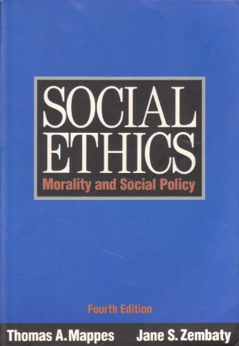 Beispielbild fr Social Ethics: Morality and Social Policy zum Verkauf von Wonder Book