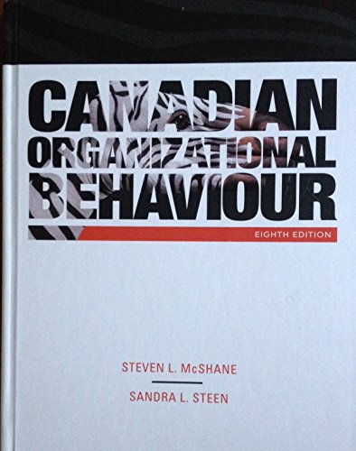 Stock image for Canadian Organizational Behavior for sale by Better World Books