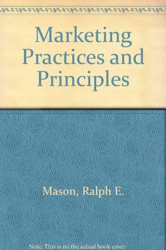 Imagen de archivo de Marketing Practices and Principles a la venta por Better World Books: West