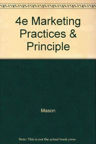 Stock image for Marketing Practices and Principles for sale by Better World Books