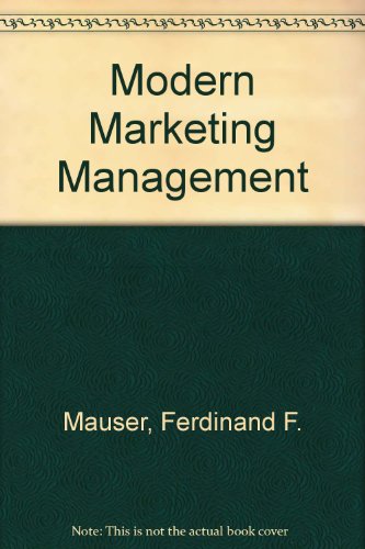 9780070409859: Modern Marketing Management (Marketing S.)