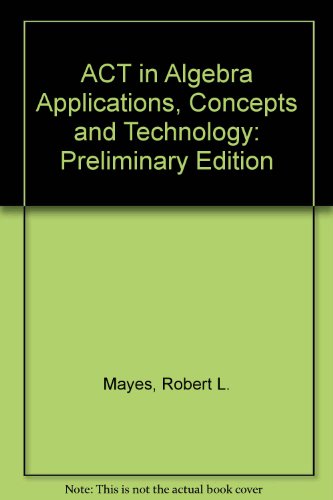 Immagine dell'editore per Applications, Concepts and Technology in Algebra venduto da Bookmonger.Ltd