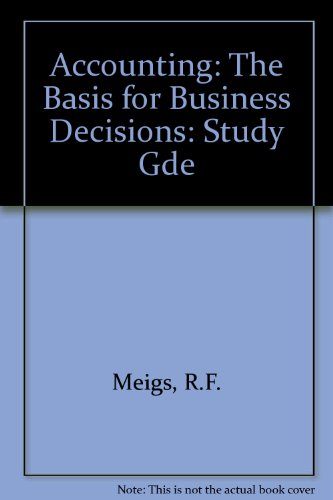 Stock image for "Study guide for use with Accounting, the basis for business decisions for sale by Hawking Books