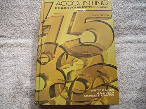 Accounting: the basis for business decisions (9780070414105) by Meigs, Walter B