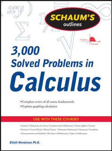 9780070415232: SCHAUM'S 3000 SOLVED PROBLEMS CALCULUS (Schaum's Solved Problems)