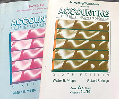 Imagen de archivo de Study guide for use with Accounting: The basis for business decisions a la venta por Better World Books