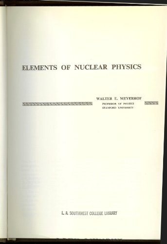 Stock image for Elements of Nuclear Physics for sale by HPB-Red