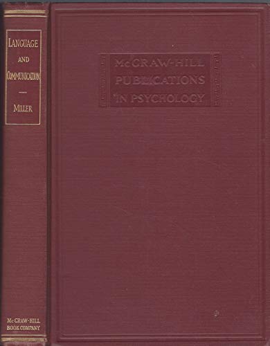 9780070420007: Language and Communication (Psychology S.)