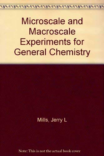 Imagen de archivo de Microscale and Macroscale Experiment for General Chemistry a la venta por BookHolders