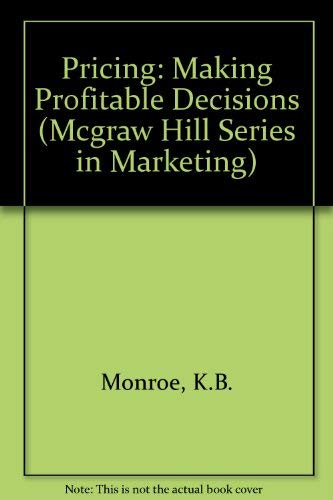 Stock image for Pricing : Making Profitable Decisions for sale by Better World Books